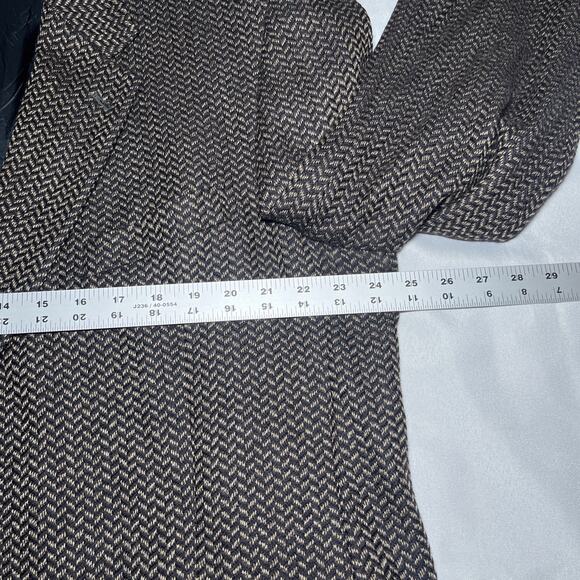 Vintage Joseph Abboud Size 48L Brown Blazer 100% Wool Sport Coat Union Made USA - Picture 16 of 16